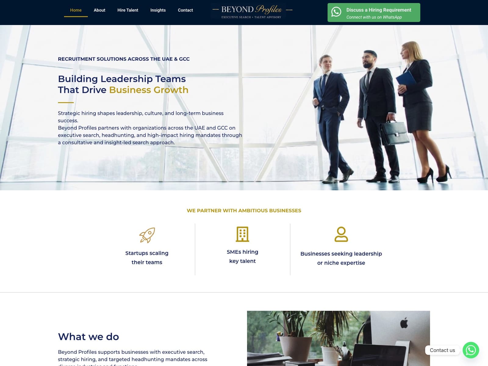 Beyond Profiles - Executive Search Website Built from Mockups (beyondprofiles.com)