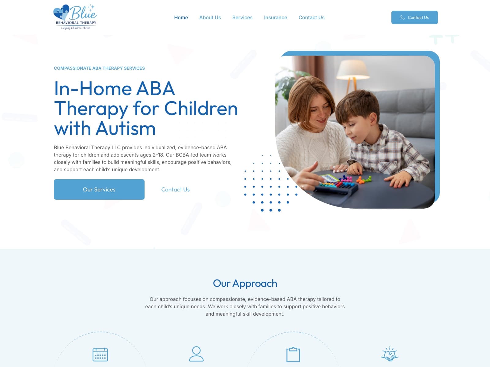 Blue Behavioral Therapy - Lead-Generating Website for a Therapy Practice (bluebehaviortherapy.com)